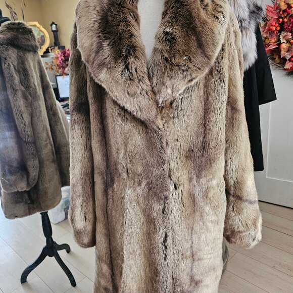 Pamela McCoy Faux Fur Coat Womens XL,  Mid Length Faux Mink - Picture 3 of 15